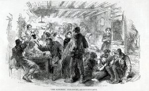 Die Küche, Fox-Court Grays Inn Lane, 1851 von English School