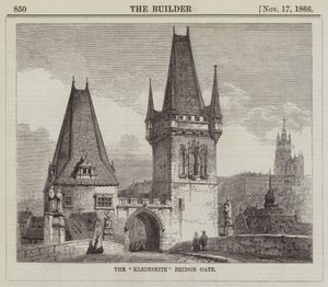 Das "Kleinseite" Brückentor (Gravur) von English School