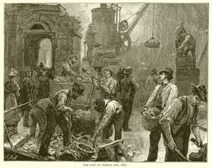 Das Ende von Temple Bar, 1877 von English School