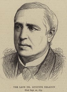 Der verstorbene Dr. Auguste Nelaton (Gravur) von English School