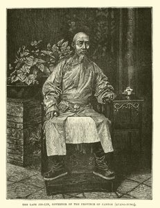 Der verstorbene Jin-Lin, Gouverneur der Provinz Kanton, Quang-Tung von English School