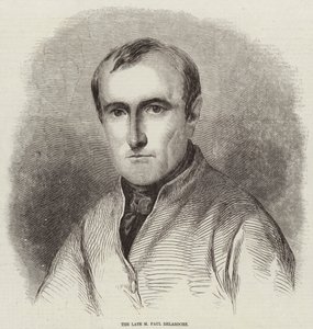Der verstorbene M. Paul Delaroche (Stich) von English School