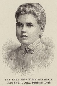Die verstorbene Miss Elsie Marshall (Stich)