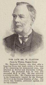 Der verstorbene Mr. N. Clayton (Stich)