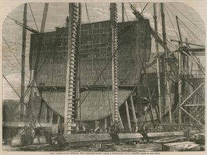 Der Leviathan während des Baus von English School