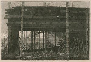 Der Leviathan während des Baus von English School