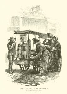 Der Londoner Kaffeestand (Gravur) von English School