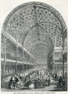 Der Londoner Kristallpalast, Regent Circus, Oxford Street, 1858