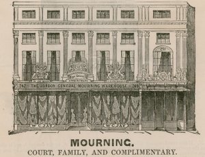 Das Londoner Allgemeine Trauerwarenhaus, Regent Street, London von English School