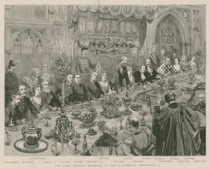 Das Bankett des Lord Mayor in der Guildhall, London, 9. November 1887