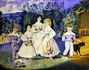 Die Kinder der Familie Lovell, ca. 1825 von English School