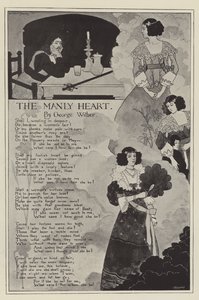 Das männliche Herz, von George Wither (Lithografie) von English School