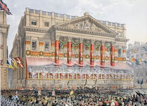 Das Mansion House, 7. März 1863, aus Ein Gedenkbuch zur Hochzeit von Edward VII. und Alexandra von Dänemark, veröffentlicht 1864