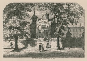 Das Marylebone Schulhaus im Jahr 1780 von English School