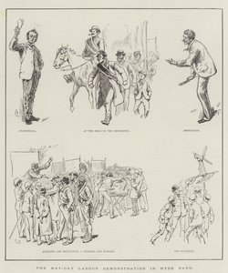 Die Maifeier-Demonstration im Hyde Park (Gravur) von English School