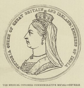 Gedenkmedaille des Medizinischen Kongresses, Vorderseite (Stich)