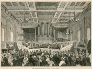 Die Metropolitan Drapers treffen sich in Exeter Hall, London von English School
