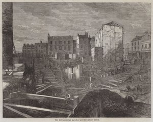 Die Metropolitan Railway und der Fleet Ditch von English School