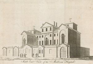 Das Middlesex Hospital, nahe der Oxford Street von English School