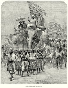 Der Moharrem in Bhopal (Gravur) von English School