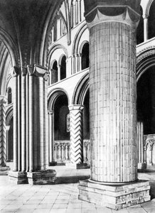 Das Kirchenschiff der Kathedrale von Durham, 19. Jahrhundert