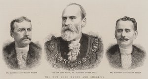 Der neue Lord Mayor und die Sheriffs (Gravur)