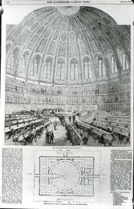 Der neue Lesesaal, British Museum, veröffentlicht in The Illustrated London News, 9. Mai 1857