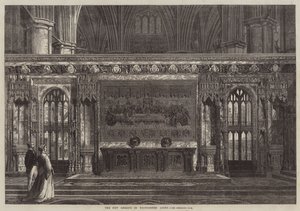 Das neue Reredos in der Westminster Abbey (Stich) von English School