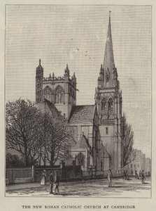Die neue römisch-katholische Kirche in Cambridge (Gravur) von English School