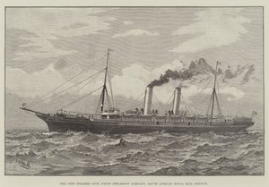 Der neue Dampfer Scot, Union Steamship Company, Südafrikanischer Königlicher Postdienst von English School