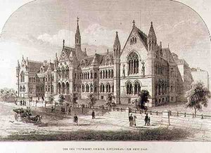 Das neue University College, Nottingham, aus The Illustrated London News, 7. Februar 1881