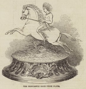 Der Newcastle-Rennpreis-Teller (Stich) von English School