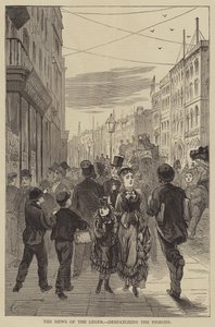Die Nachricht vom Leger, die Tauben versenden (Gravur) von English School