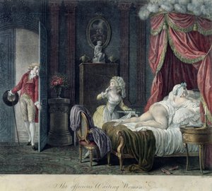 Die aufdringliche Wartende, graviert von Chaponnier von English School