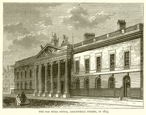 Das alte Indienbüro in der Leadenhall Street im Jahr 1803