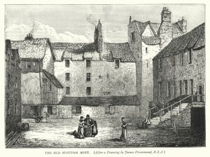 Die alte schottische Münze (Stich) von English School