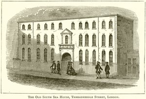 Das alte South Sea House, Threadneedle Street, London