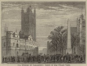 Die Eröffnung des Parlaments, Szene im Old Palace Yard von English School