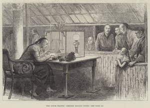 Der Opiumhandel, Chinesen verkaufen Opium (Stich) von English School