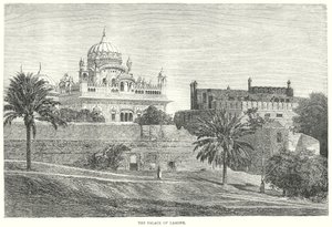 Der Palast von Lahore (Gravur) von English School