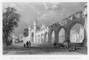 Der Palast des Bischofs von Durham, in Bishop Auckland, 1833