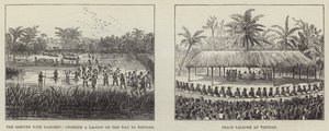 Der Friedenspalaver in Whydah (Stich) von English School