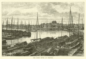 Der Peiho-Fluss bei Tientsin von English School