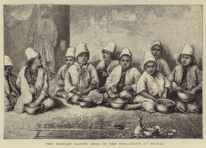 Die persische Hungersnot, Jungen im Waisenhaus in Shiraz von English School