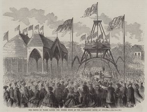 Der Prinz von Wales legt den Grundstein des Parlamentsgebäudes in Ottawa von English School