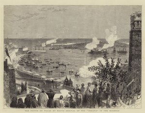 Der Prinz von Wales in Malta, Ankunft der "Serapis" im Hafen