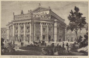 Das vorgeschlagene neue kaiserliche Hoftheater, Wien (Gravur) von English School