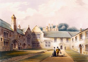 Der Innenhof, Cotehele House, ca. 1830-40