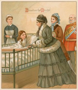 Die Königin im Londoner Krankenhaus von English School