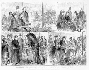 Die Königin bei der Wildwest-Show der Great American Exhibition, 1887